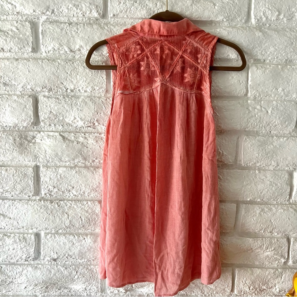 Free People Sleeveless Top Salmon Pink Size XS - Picture 2 of 8